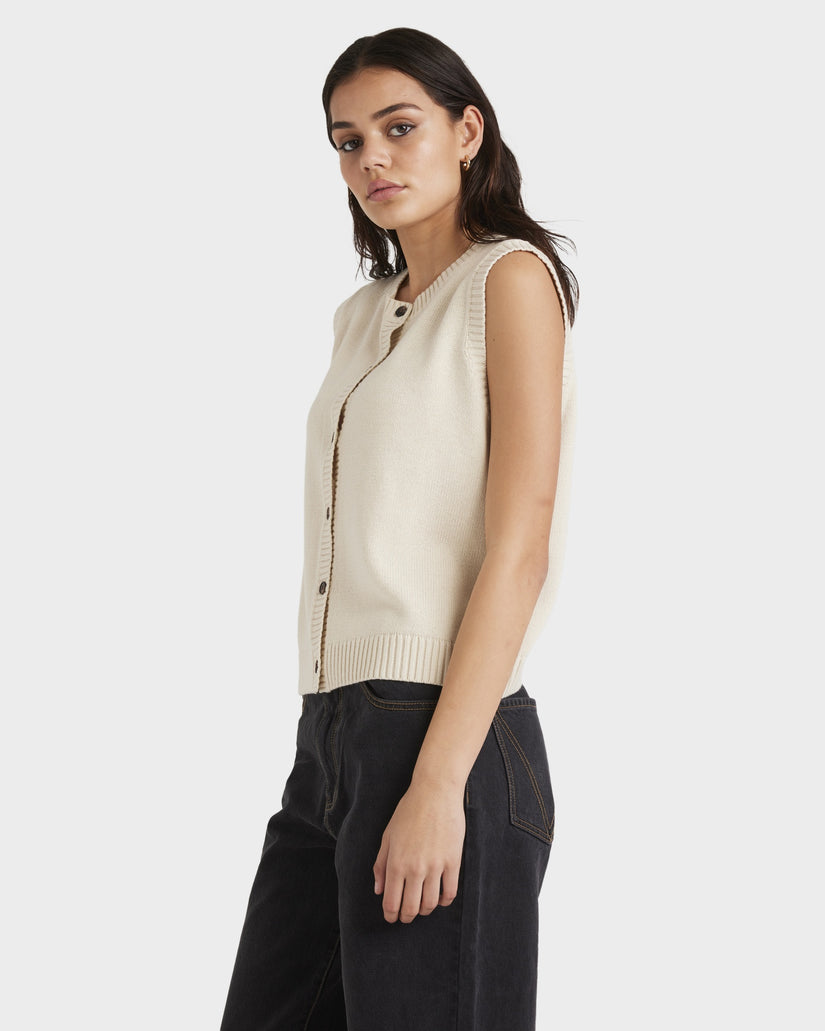 Womens Button Down Knitted Vest