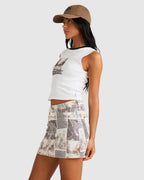Womens Kyoto Mid Rise Mini Skirt