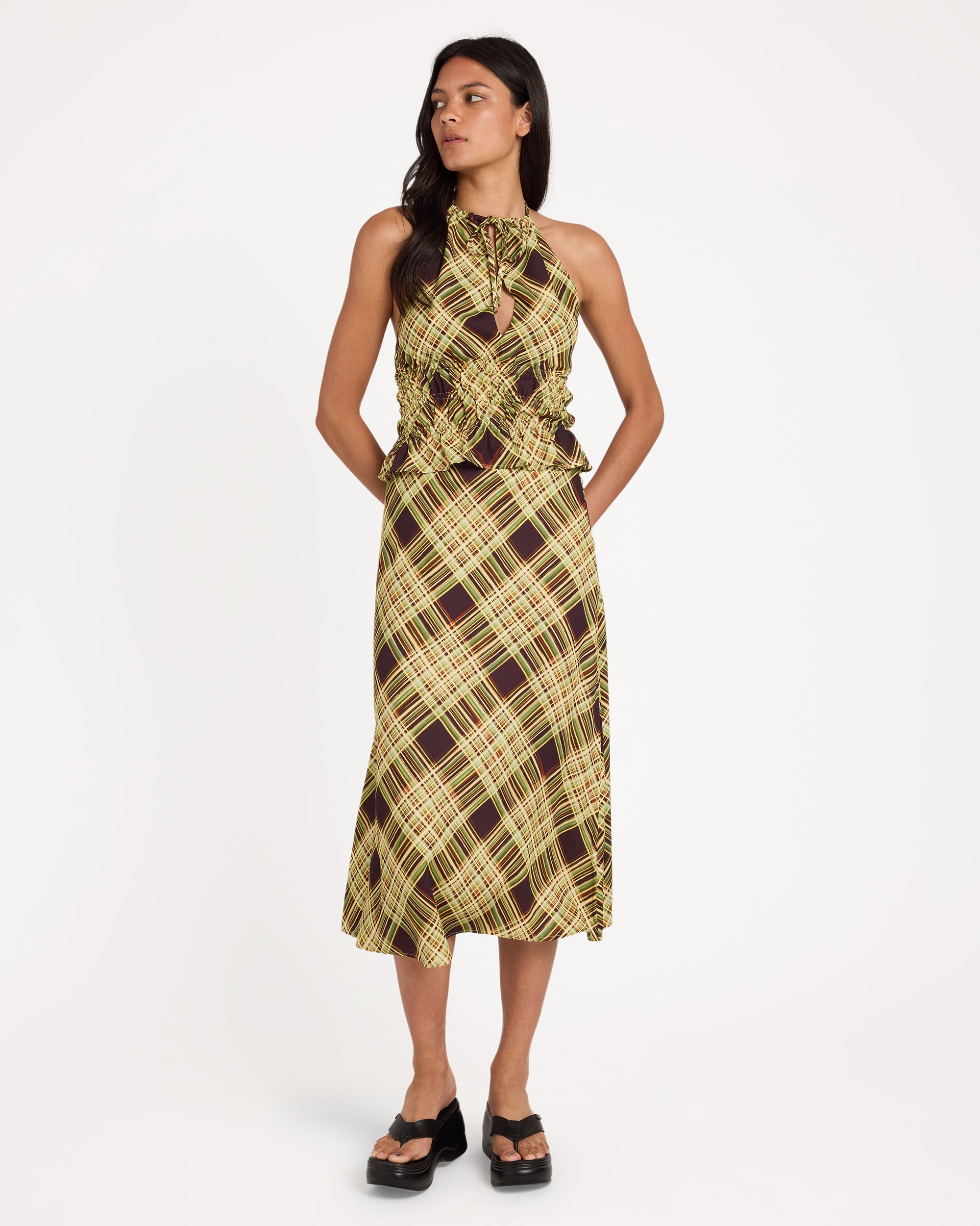 Womens Annika Midi Skirt