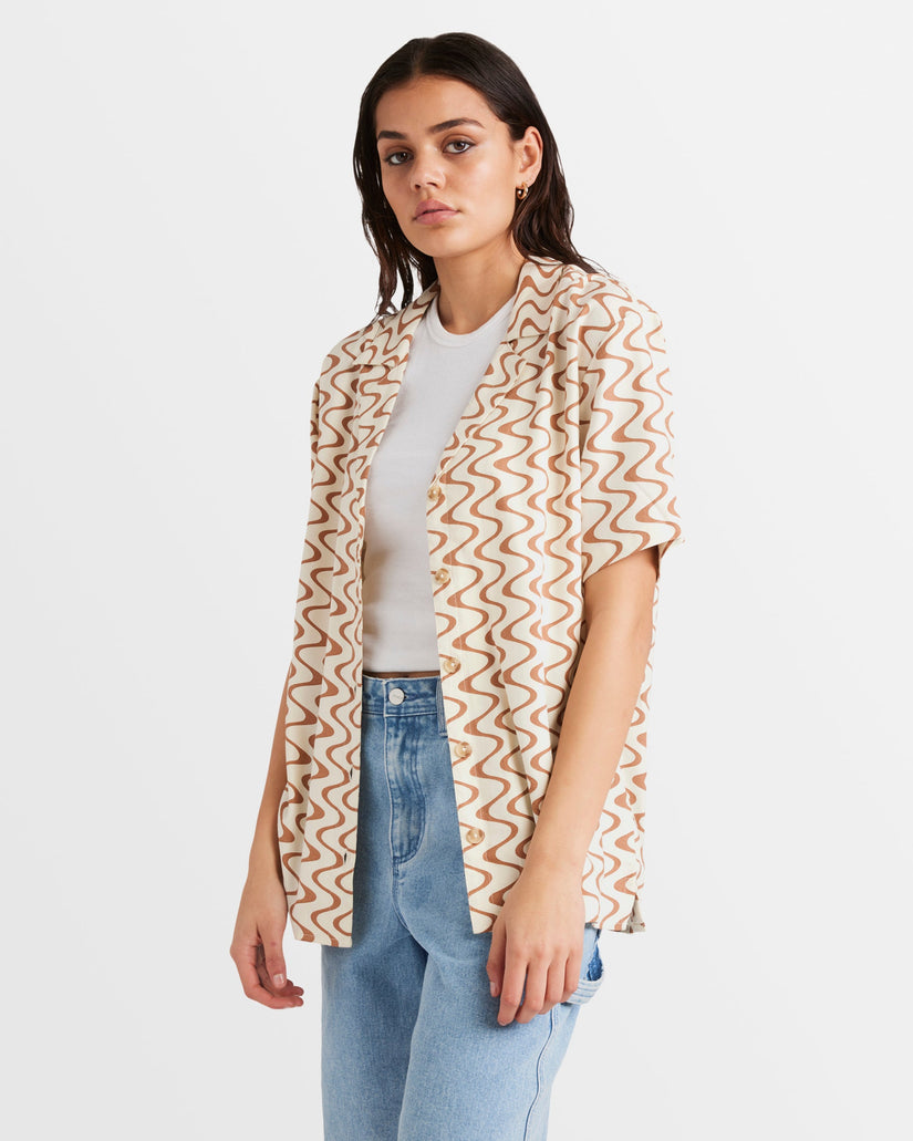 Womens Mod Waves Short Sleeve Shirt