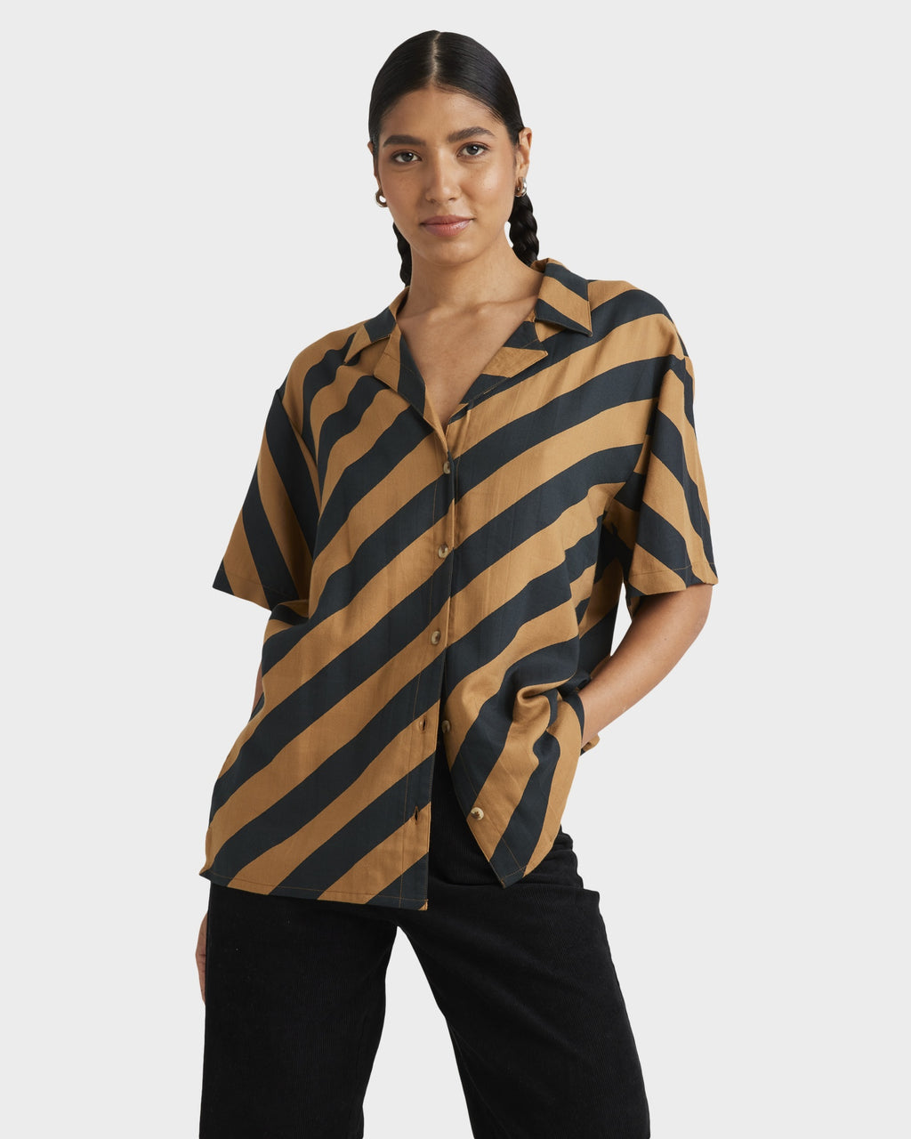 Womens Milspec Stripe Short Sleeve Shirt
