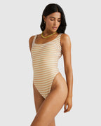 Womens Ripple Scooped One Piece Swimsuit
