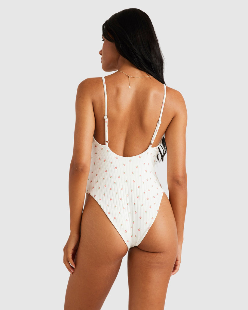 Womens Rose Bud One Piece Swimsuit
