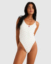 Womens Rose Bud One Piece Swimsuit