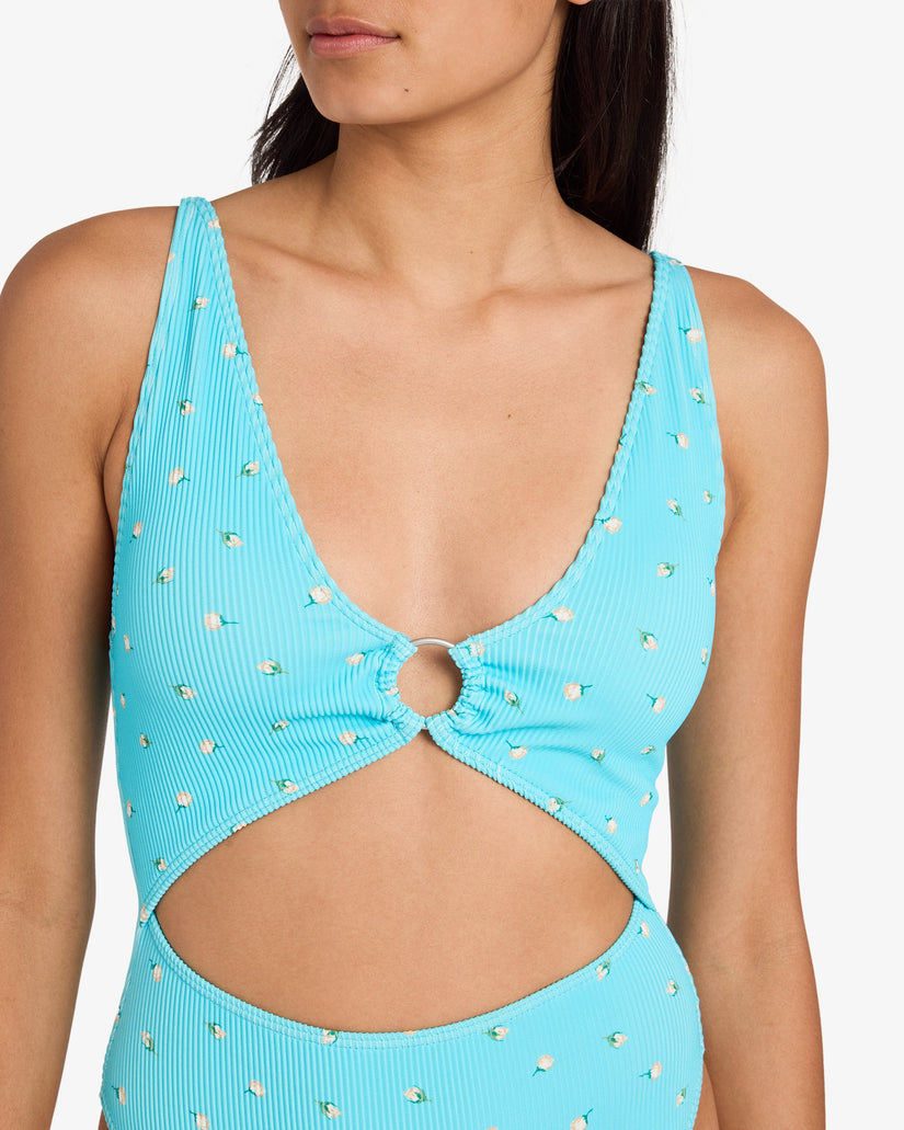 Womens Rose Bud One Piece Swimsuit