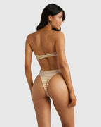 Womens Ripple And Twist Bandeau Bikini Top