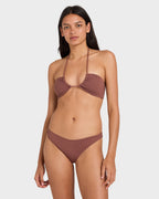Womens Pucker Bandeau Bikini Top