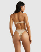 Womens Ripple And Twist Skimpy Bikini Bottom