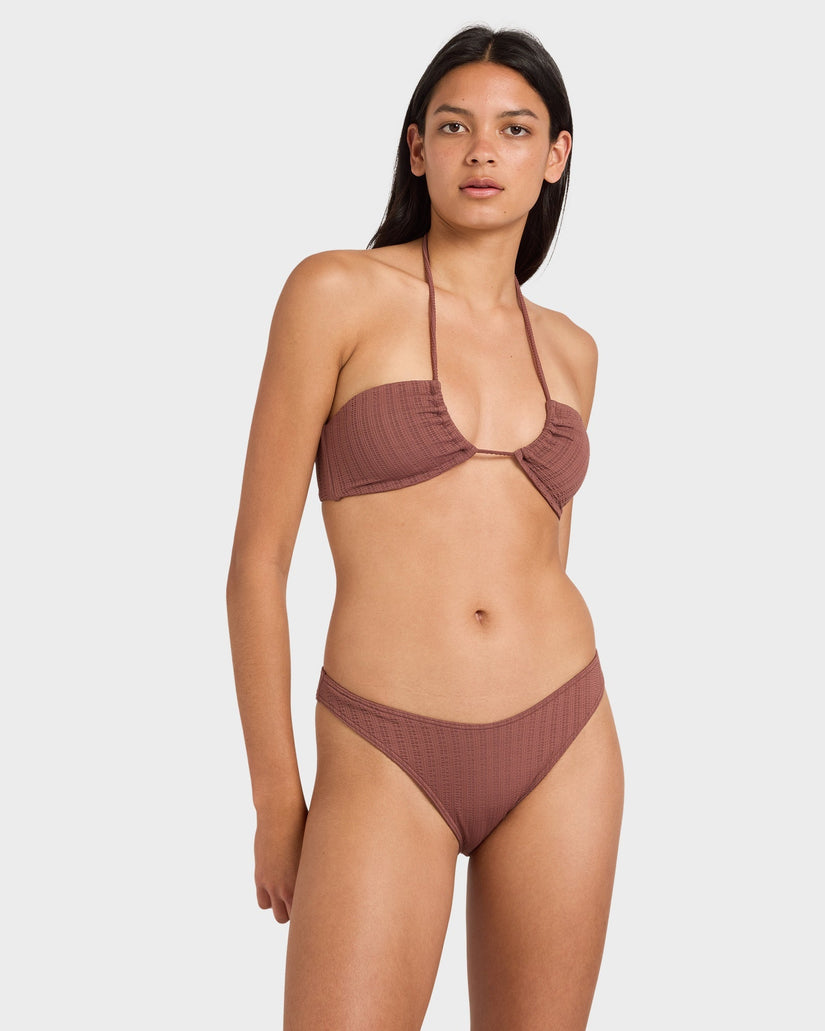 Womens Pucker Medium Bikini Botom