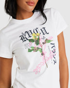 Womens Neon Lights Shrunken T-Shirt