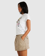 Womens Neon Lights Shrunken T-Shirt