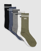 Mens 5 Pack Crew Socks