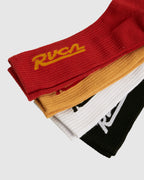 Mens RVCA Seasonal 4 Pack Crew Socks