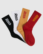 Mens RVCA Seasonal 4 Pack Crew Socks