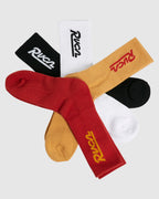 Mens RVCA Seasonal 4 Pack Crew Socks