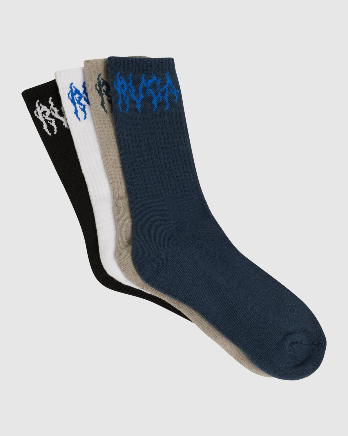 Mens RVCA Seasonal 4 Pack Crew Socks