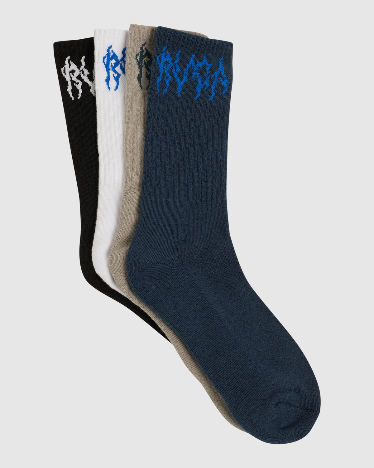 Mens RVCA Seasonal 4 Pack Crew Socks