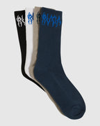 Mens RVCA Seasonal 4 Pack Crew Socks