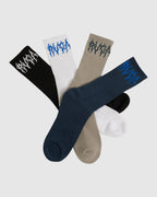 Mens RVCA Seasonal 4 Pack Crew Socks