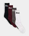 Mens RVCA Seasonal 4 Pack Sport Socks