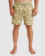 Mens Wildflower Elastic 16" Boardshorts