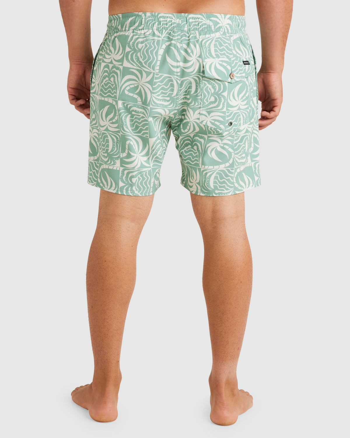 Mens Exotica Print Elastic 17" Boardshorts