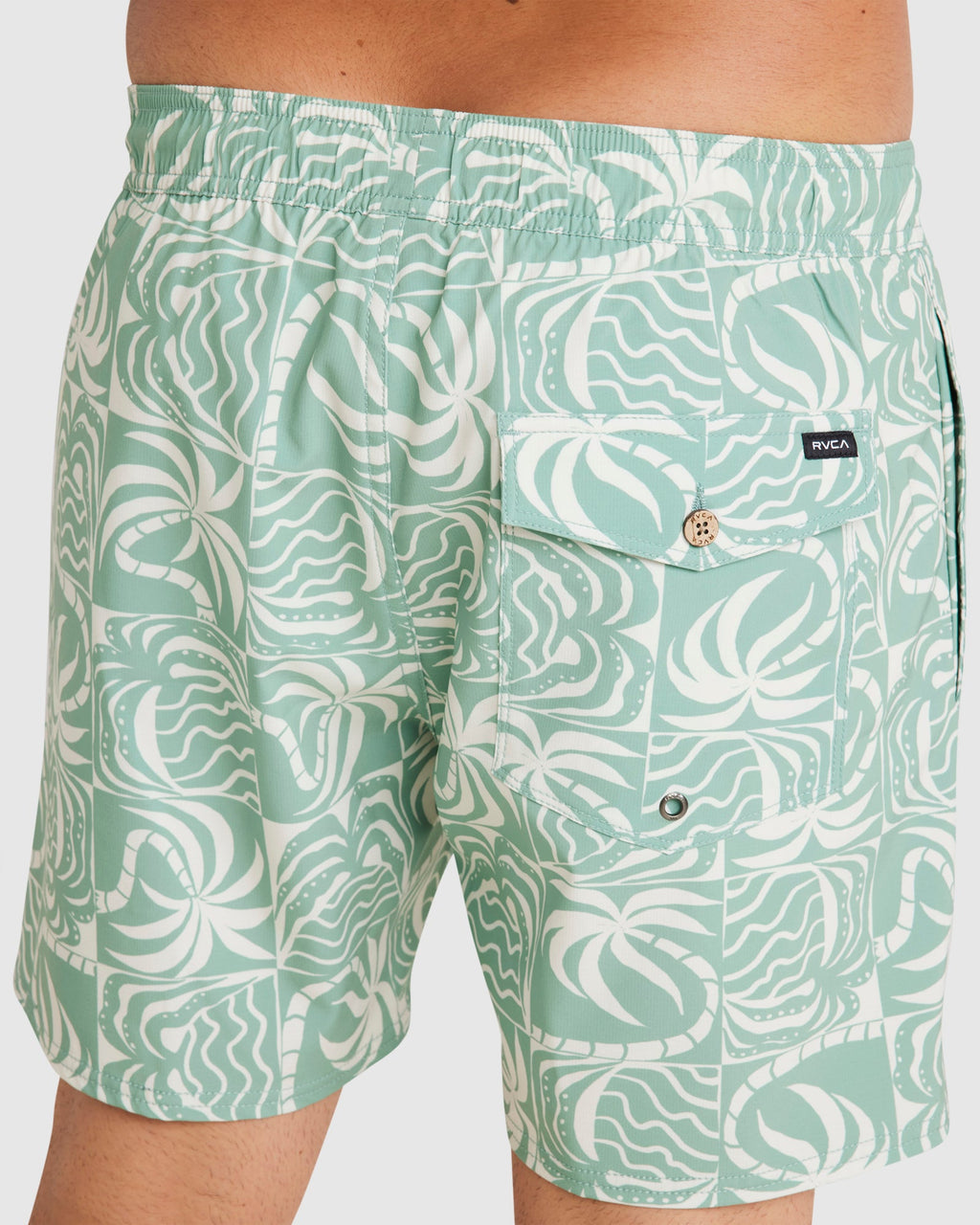 Mens Exotica Print Elastic 17" Boardshorts