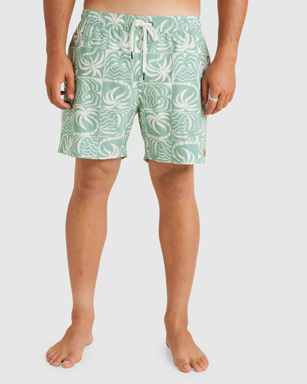 Mens Exotica Print Elastic 17" Boardshorts