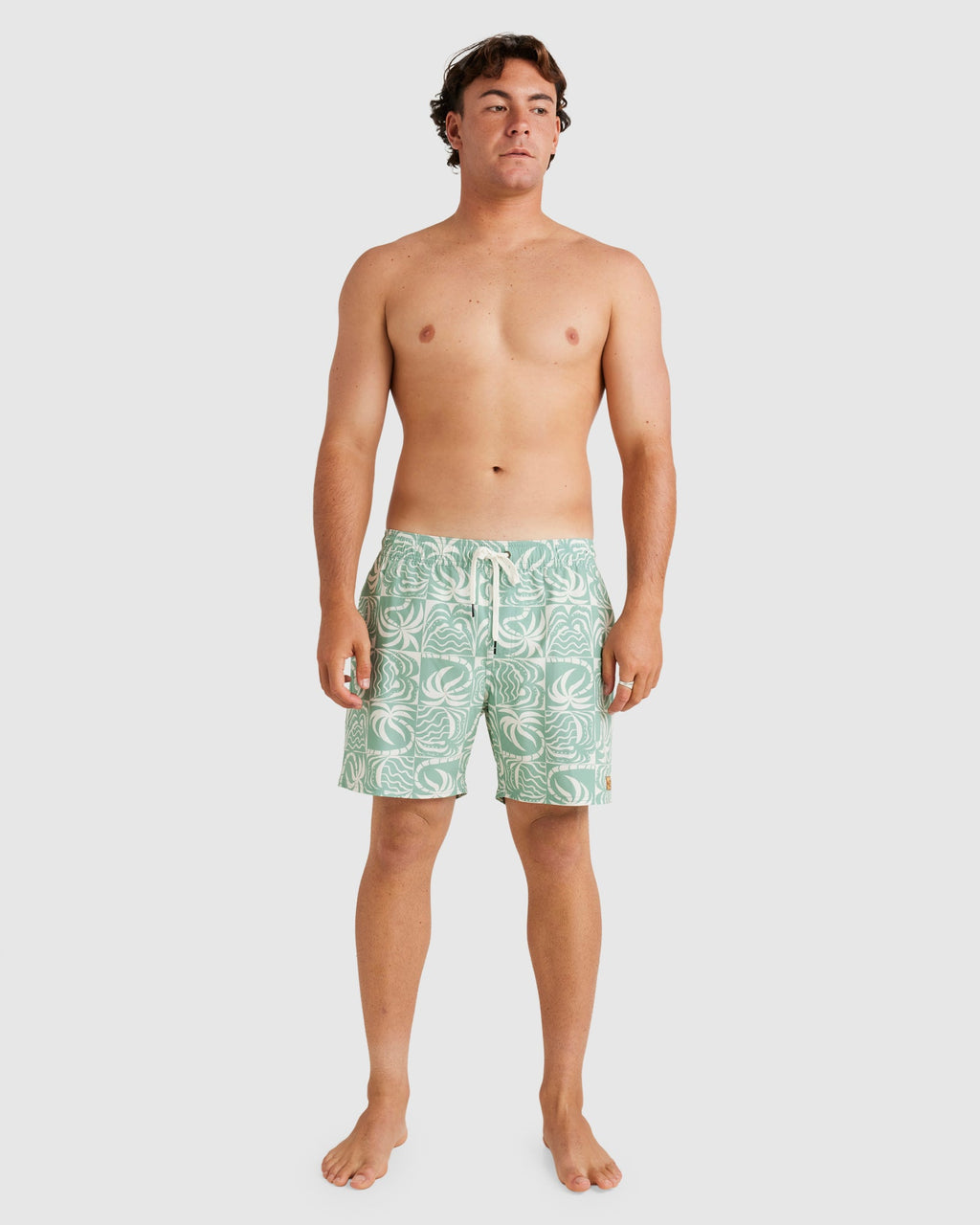 Mens Exotica Print Elastic 17" Boardshorts