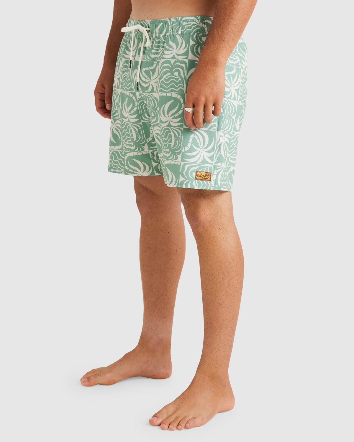 Mens Exotica Print Elastic 17" Boardshorts