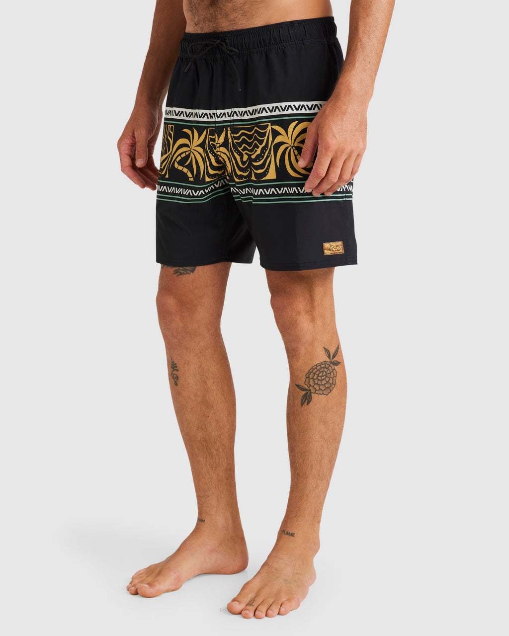 Mens Fronds Divide Elastic 17" Boardshorts