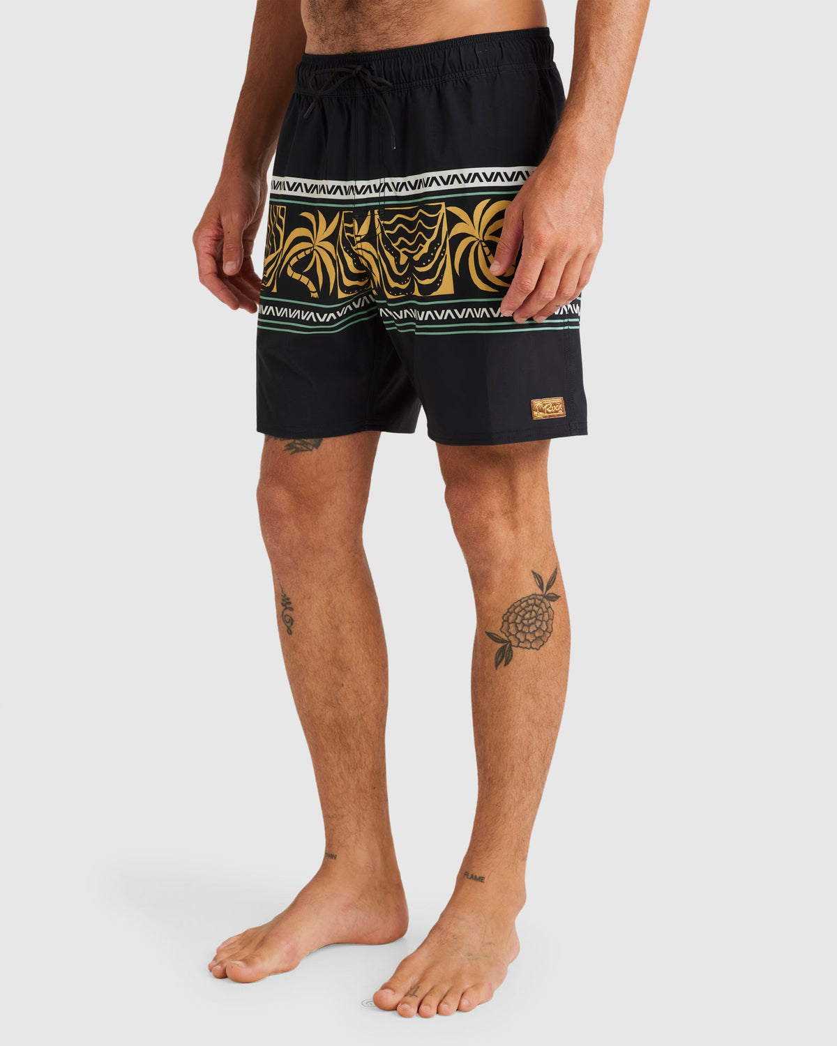 Mens Fronds Divide Elastic 17" Boardshorts