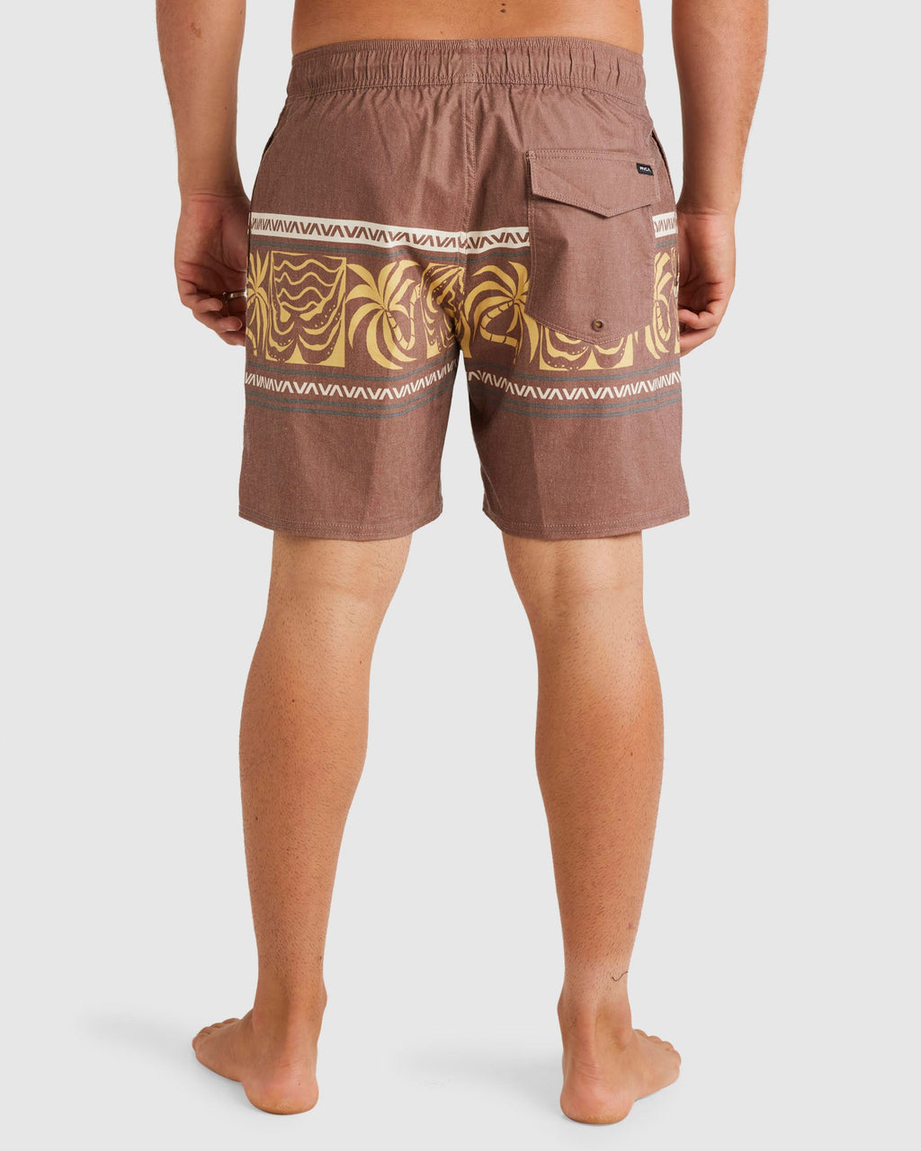 Mens Fronds Divide Elastic 17" Boardshorts
