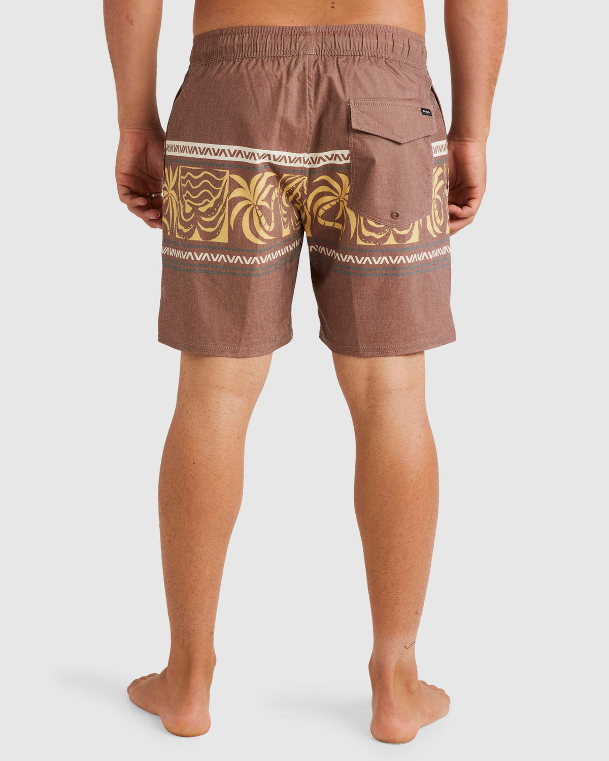 Mens Fronds Divide Elastic 17" Boardshorts