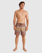 Mens Fronds Divide Elastic 17" Boardshorts