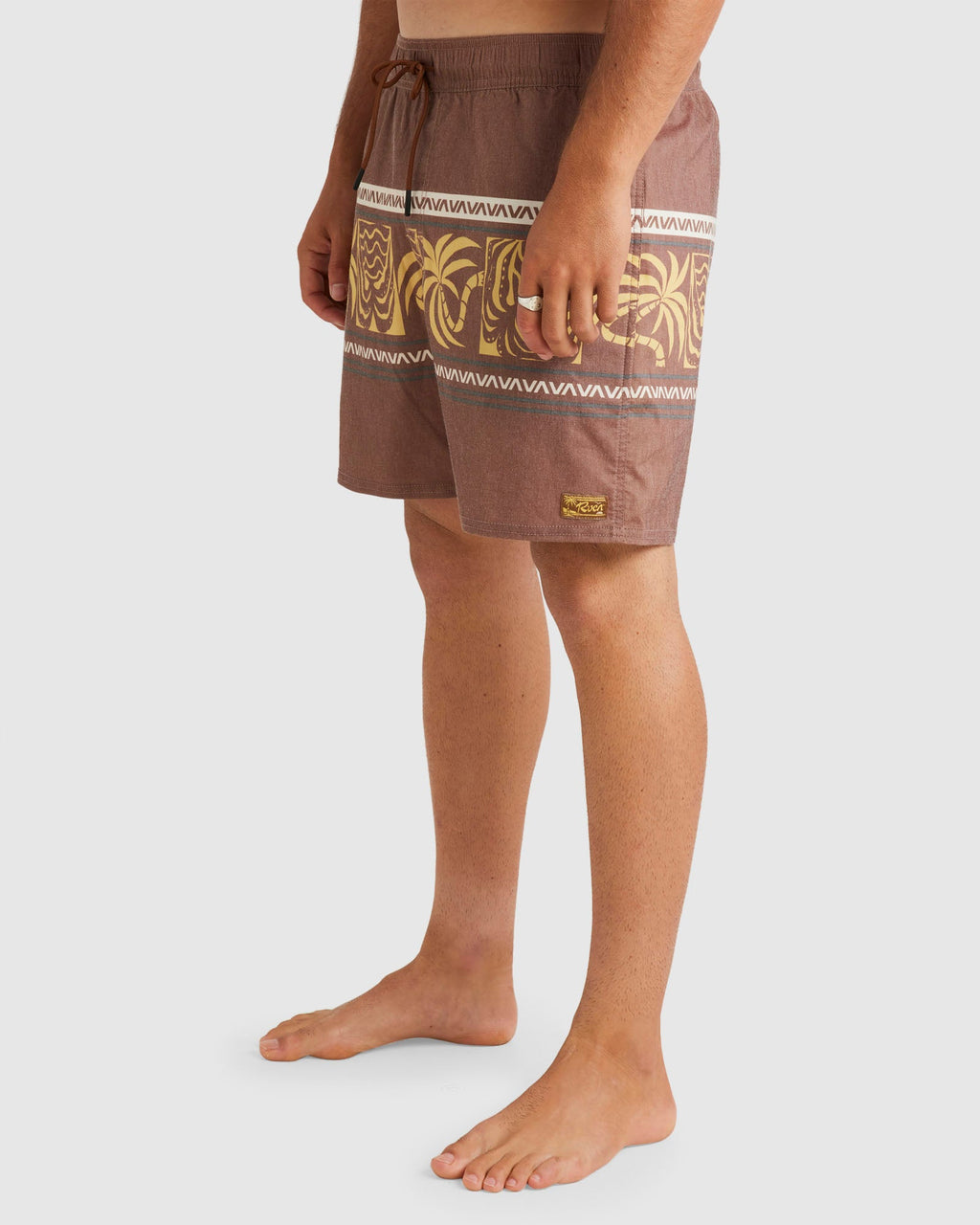 Mens Fronds Divide Elastic 17" Boardshorts