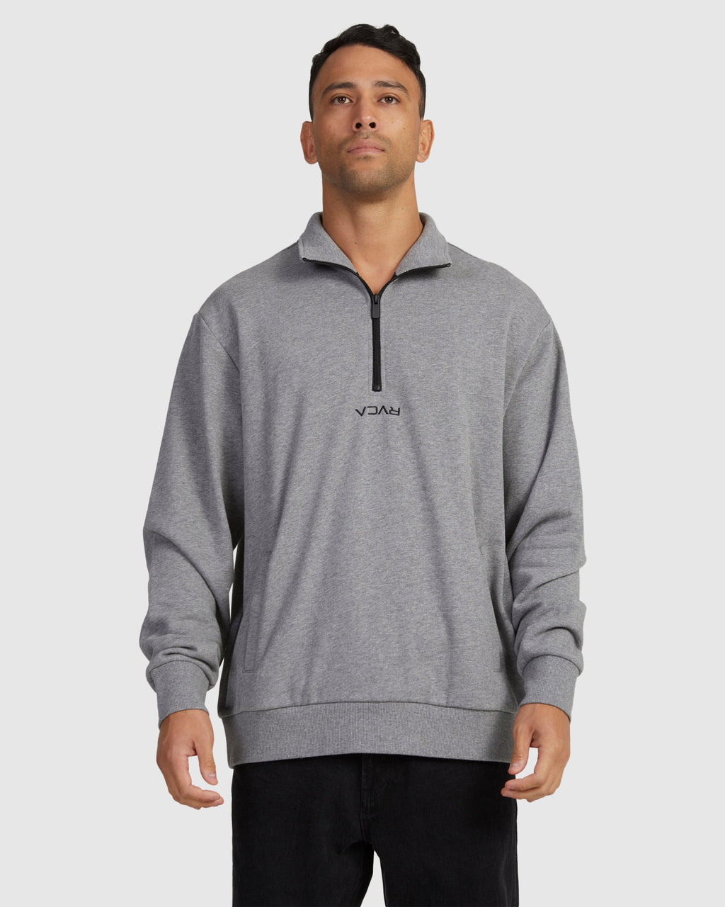 Mens Mini Flipped Half Zip Fleece Top