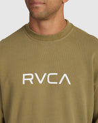 Mens Big RCVA Washed Crew Neck Neck