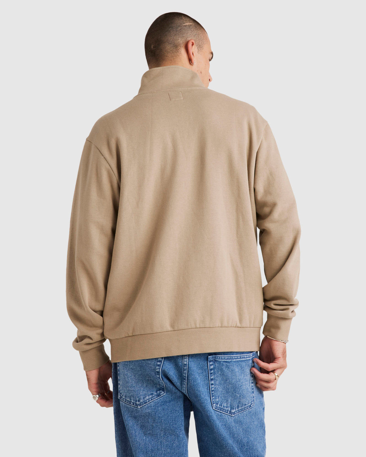 Mens United Half Zip Crew Neck