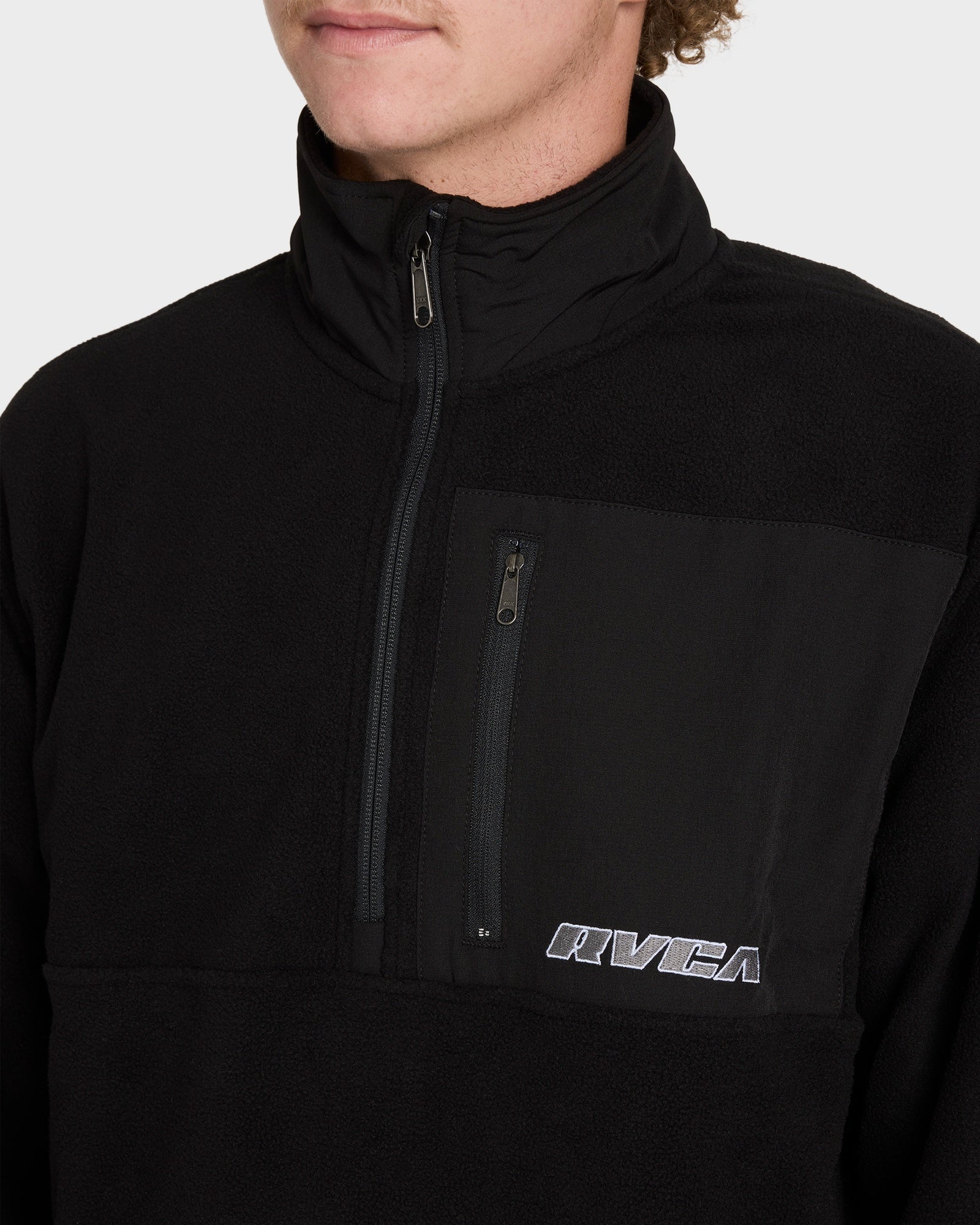 Mens Go Mock Neck Fleece Jumper