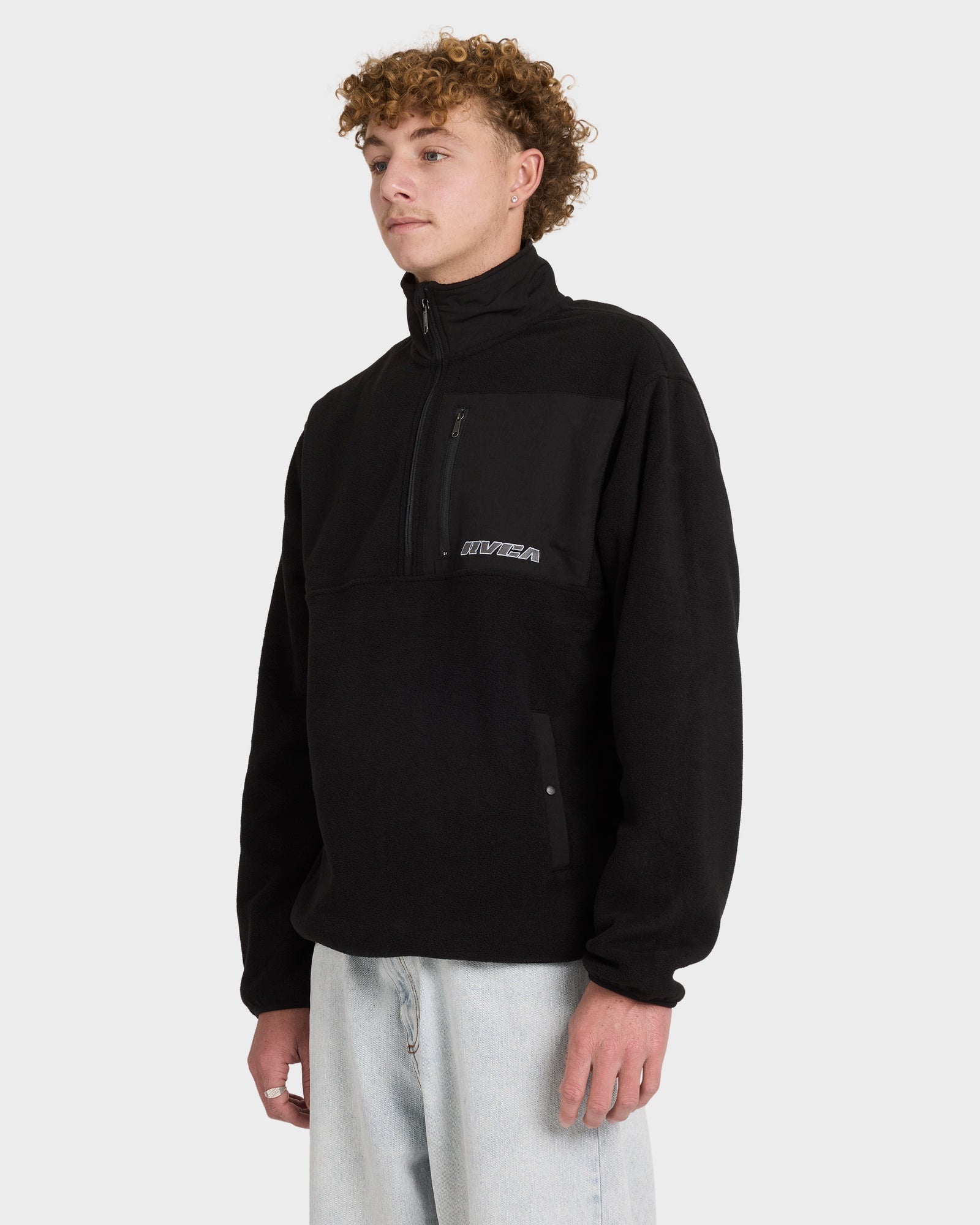 Mens Go Mock Neck Fleece Jumper
