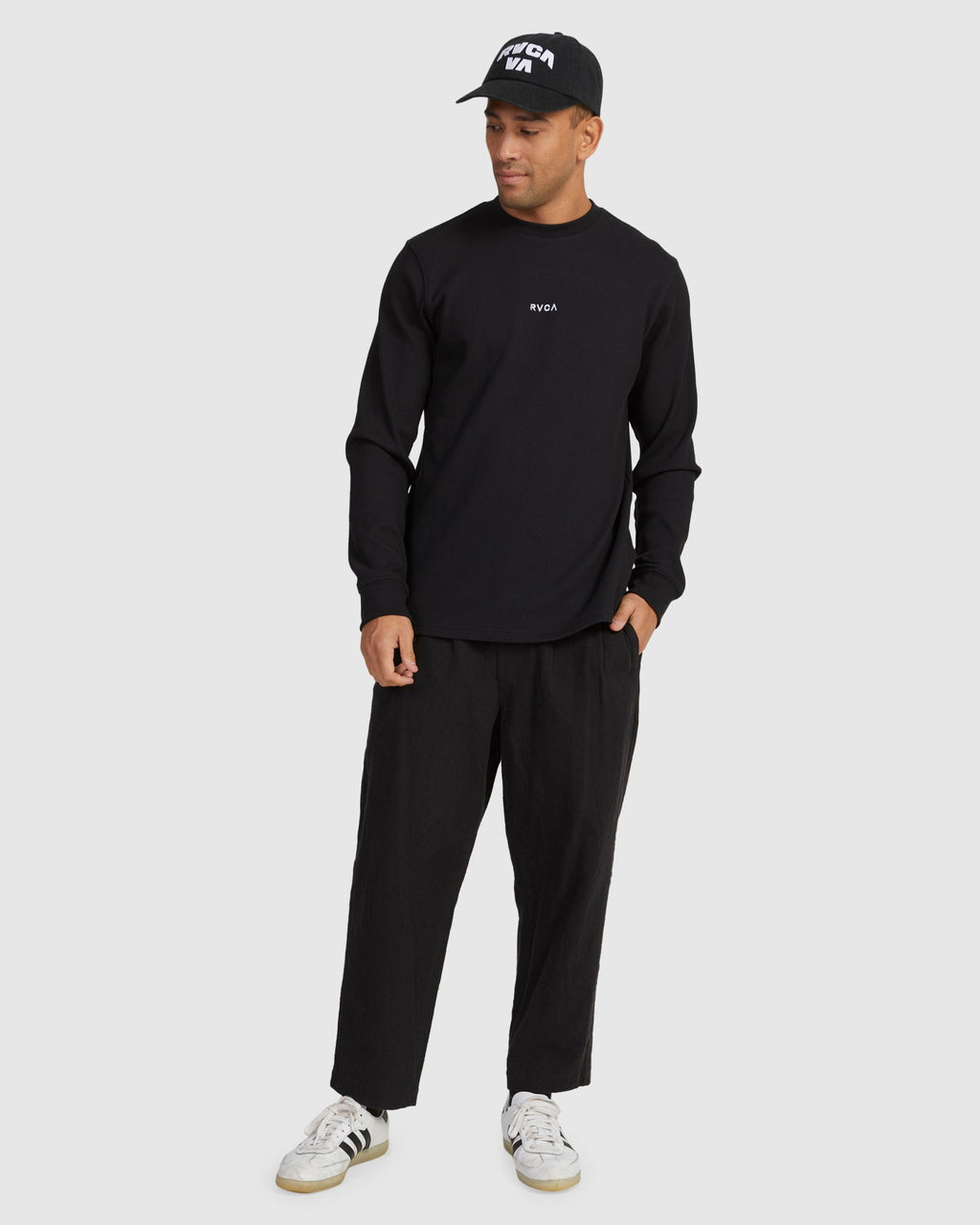 Mens Haru Waffle Long Sleeve T-Shirt