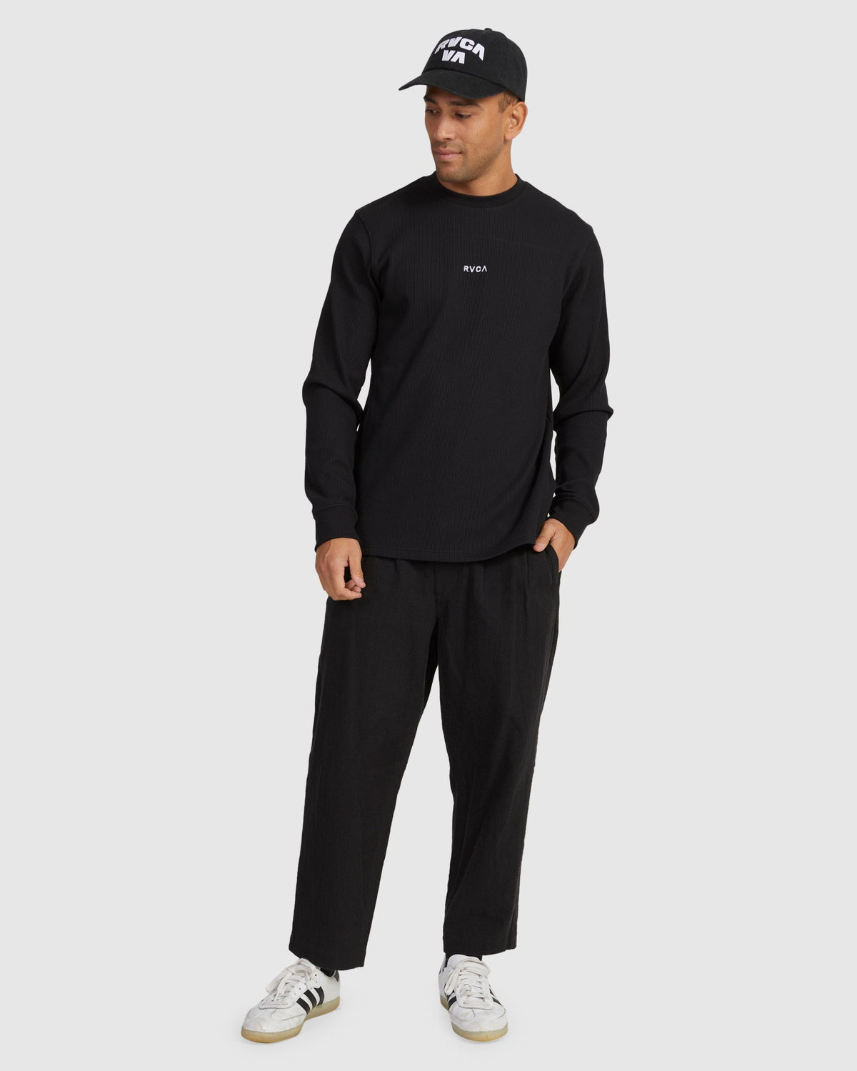 Mens Haru Waffle Long Sleeve T-Shirt