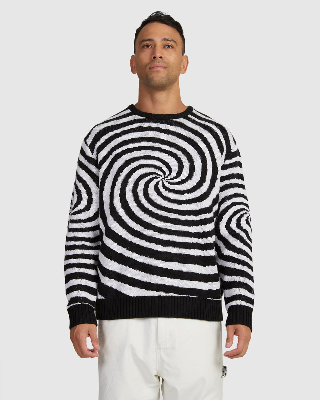 SPIRAL CREW KNIT