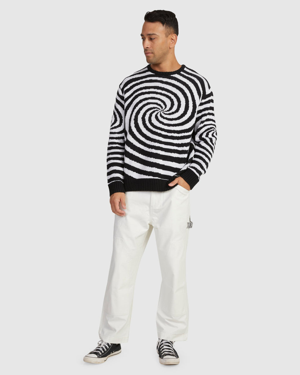 SPIRAL CREW KNIT