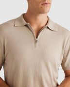 Mens Quarter Zip Knit Shirt