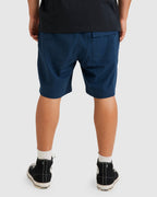 Mens Seered Stripe Elastic Walkshorts