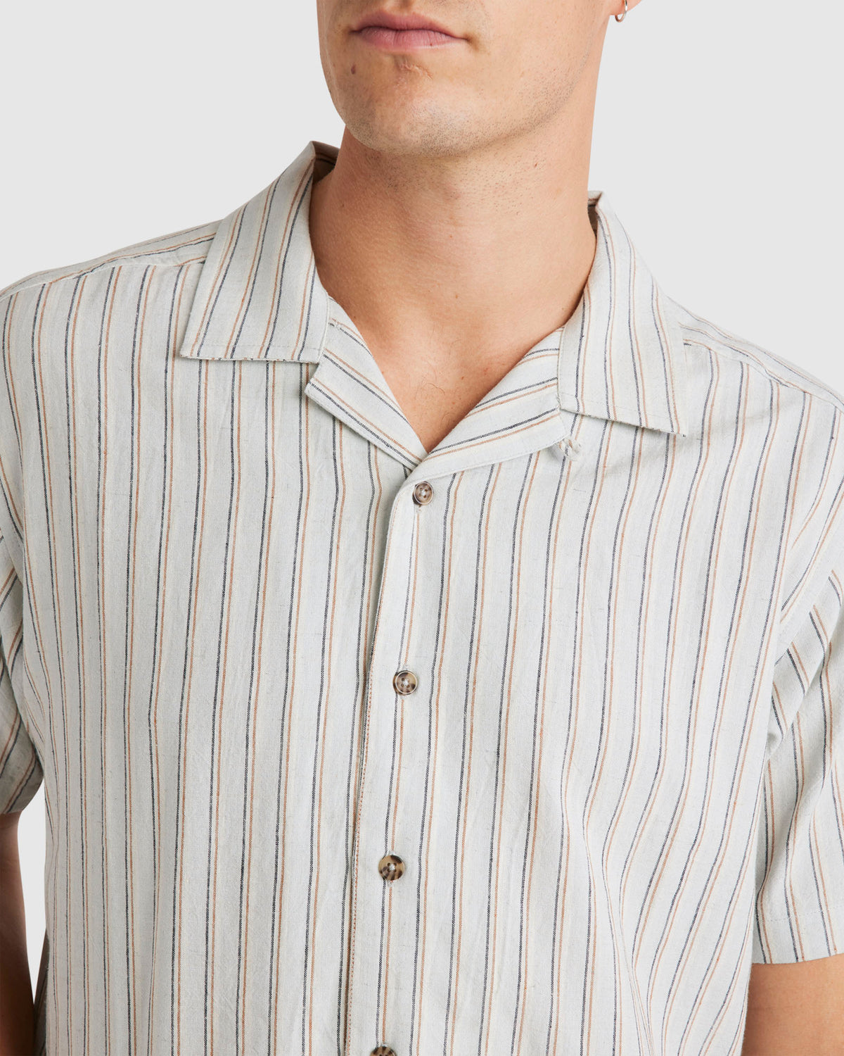 Mens Beat Stripe Short Sleeve Shirt