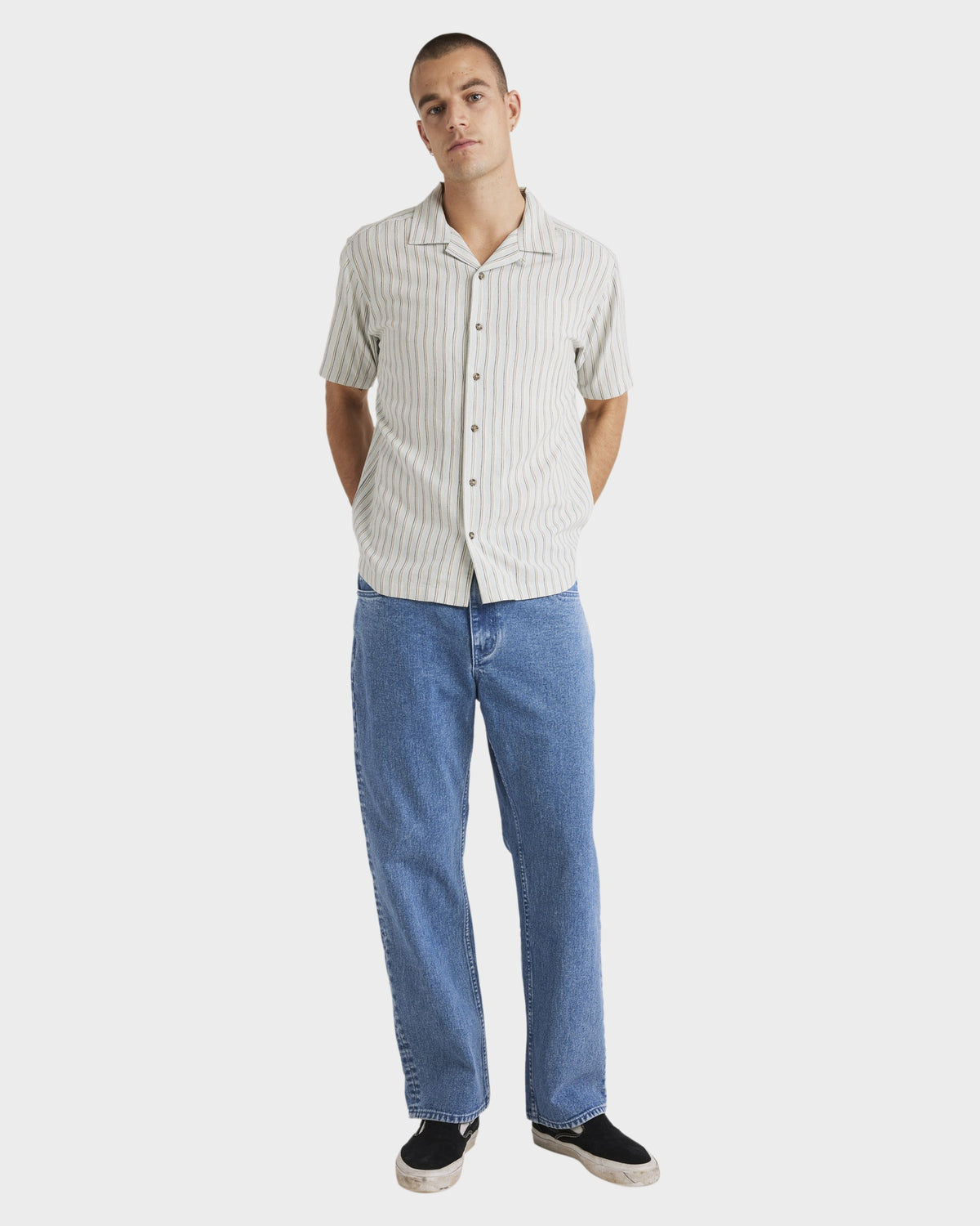 Mens Beat Stripe Short Sleeve Shirt