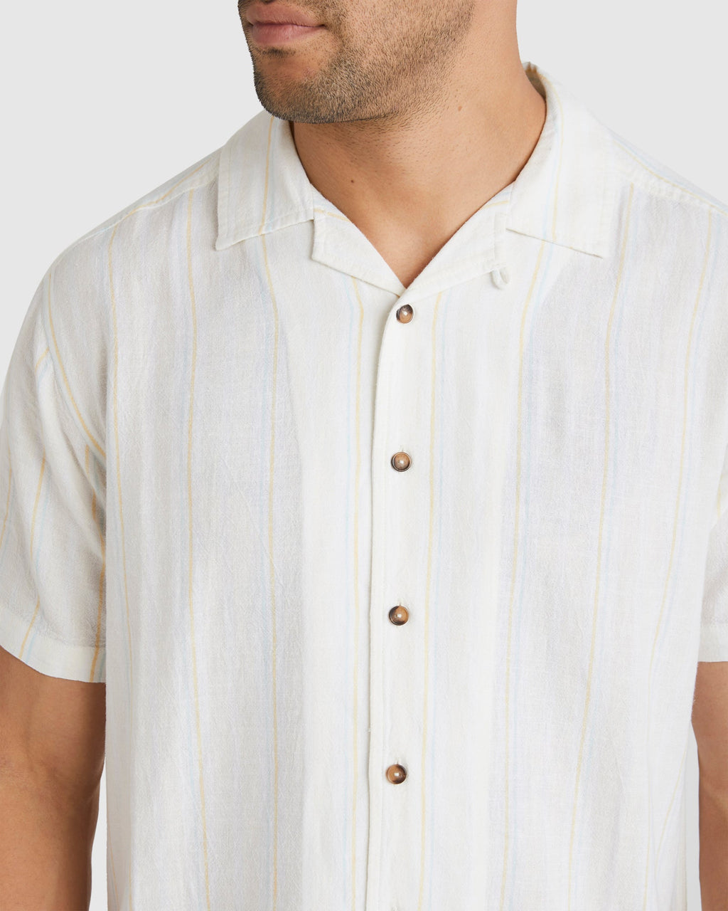 Mens Beat Stripe Short Sleeve Short Sleeve Shirt